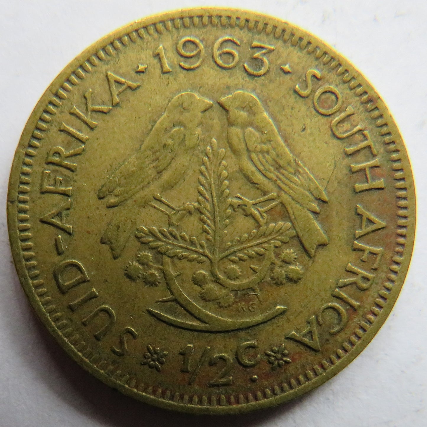 1963 South Africa 1/2 Cent Coin