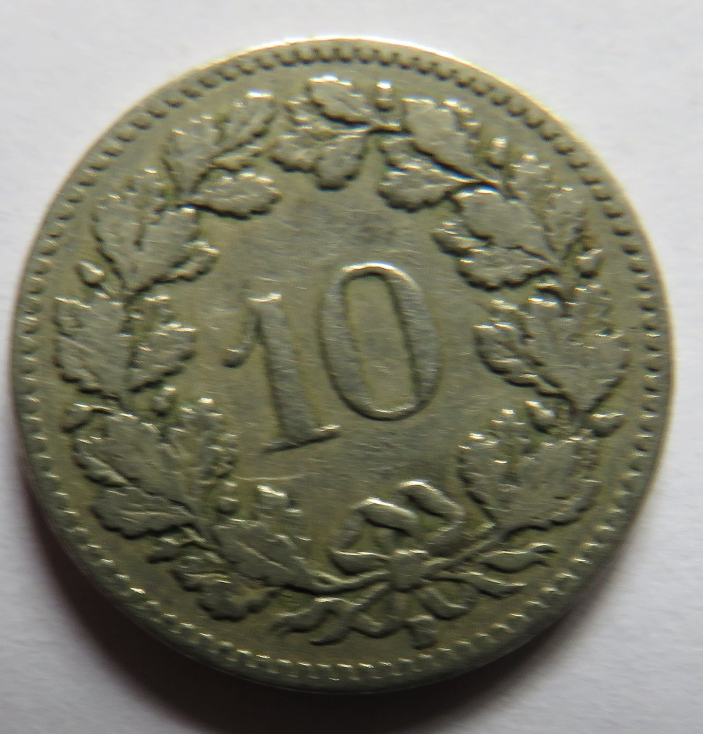 1907 Switzerland 10 Rappen Coin