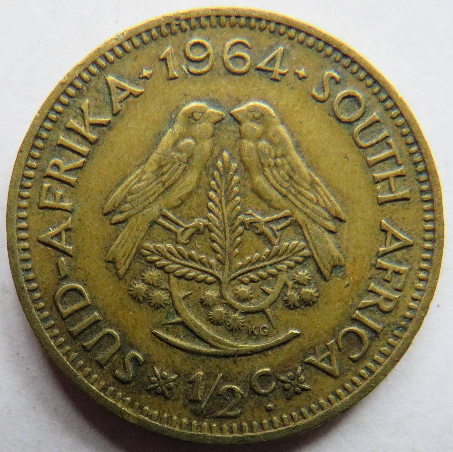 1964 South Africa 1/2 Cent Coin