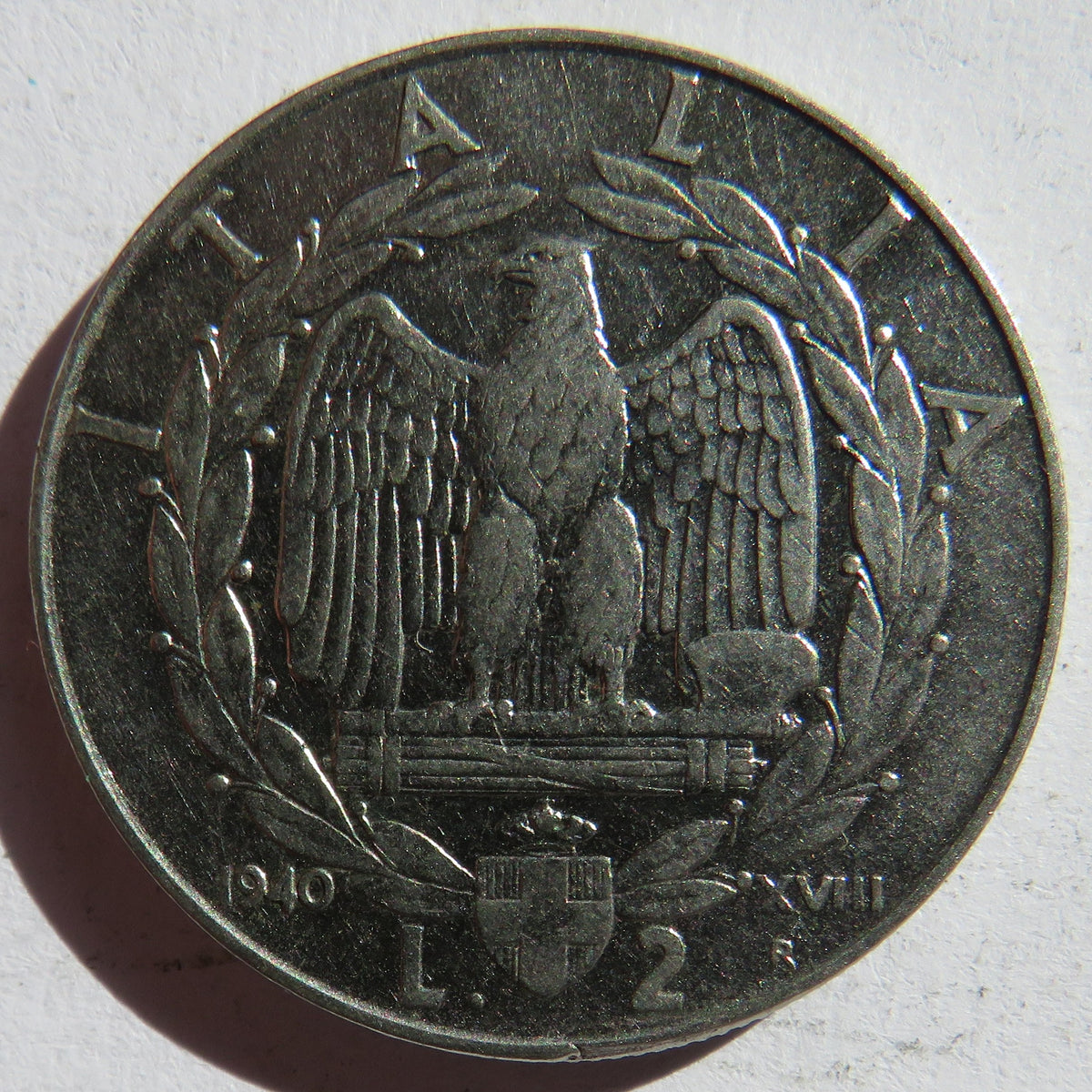 1940 Italy 2 Lire Coin