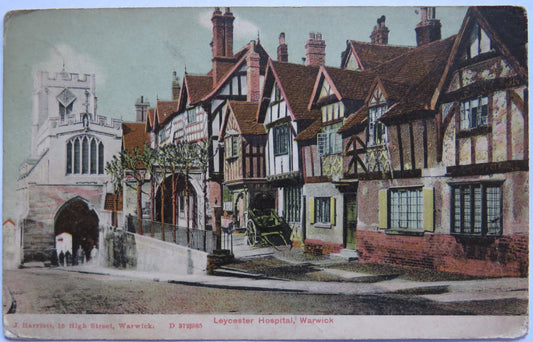 Vintage Postcard of Leycester Hospital, Warwick