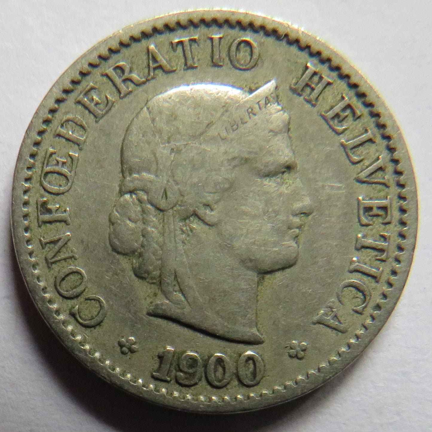 1900 Switzerland 5 Rappen Coin
