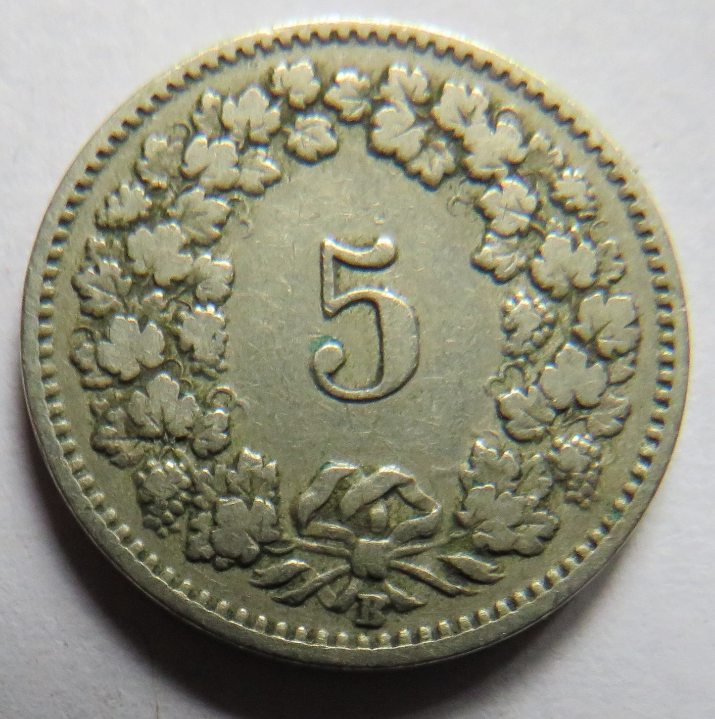1900 Switzerland 5 Rappen Coin