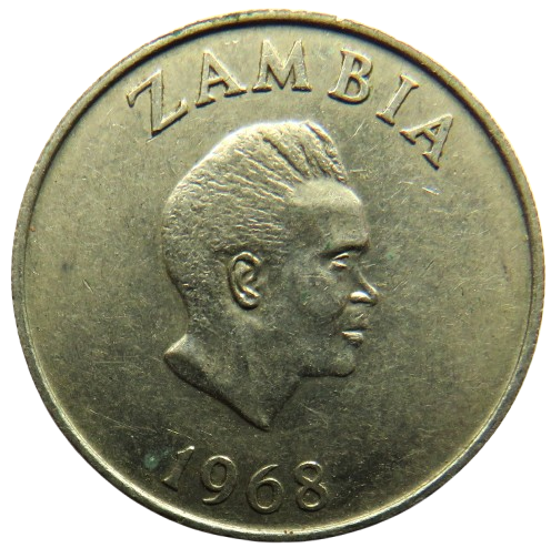 1968 Zambia 10 Ngwee Coin