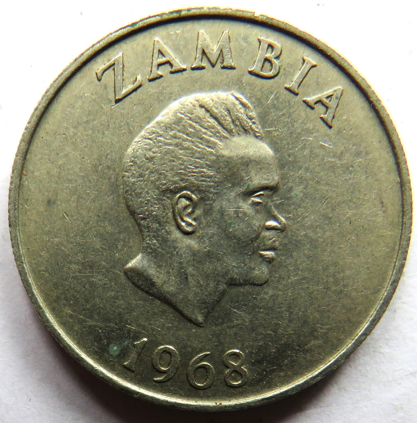 1968 Zambia 10 Ngwee Coin