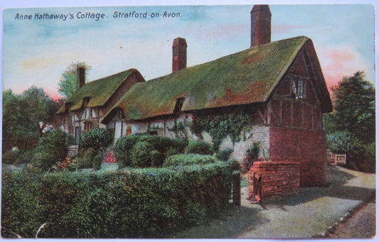 Vintage Postcard of Anne Hathaway's Cottage, Stratford-on-Avon