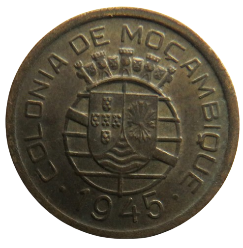 1945 Mozambique 50 Centavos Coin