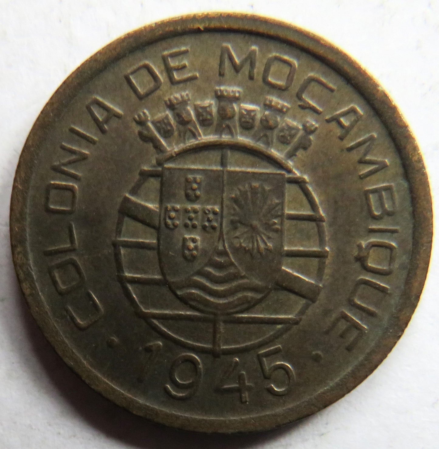 1945 Mozambique 50 Centavos Coin