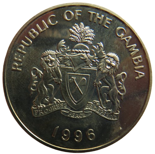 1996 Republic of the Gambia 10 Dalasis Coin