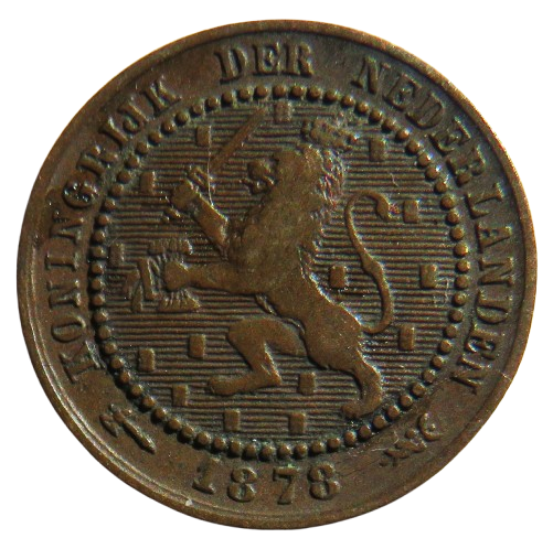 1878 Netherlands One Cent Coin