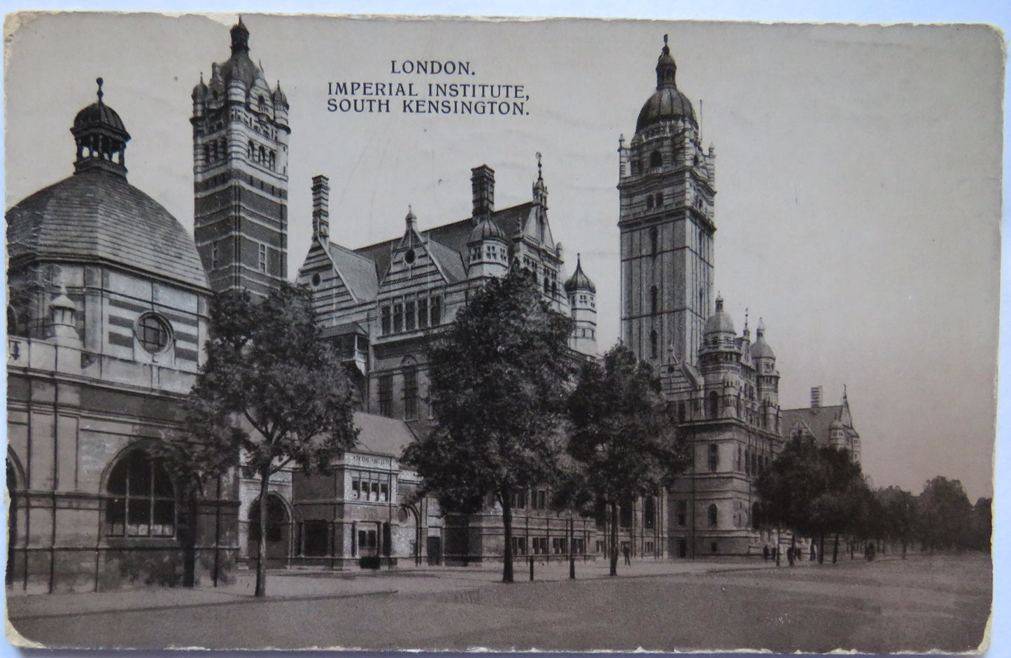 Vintage Postcard of London, Imperial Institute, South Kensington 1926