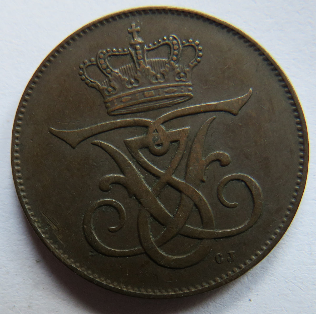 1907 Denmark 5 Ore Coin