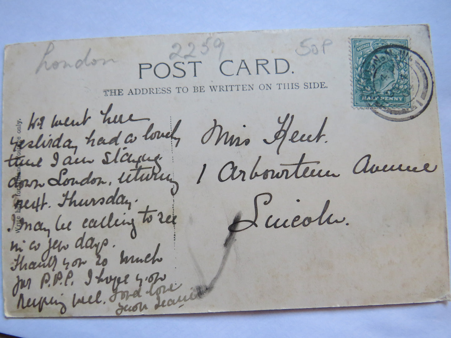 Vintage Postcard of Westminster Abbey, 1904