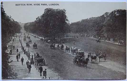 Vintage Postcard of Rotten Row, Hyde Park, London