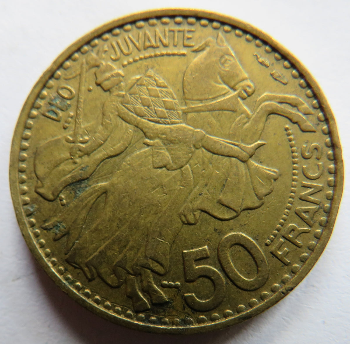 1950 Monaco 50 Francs Coin