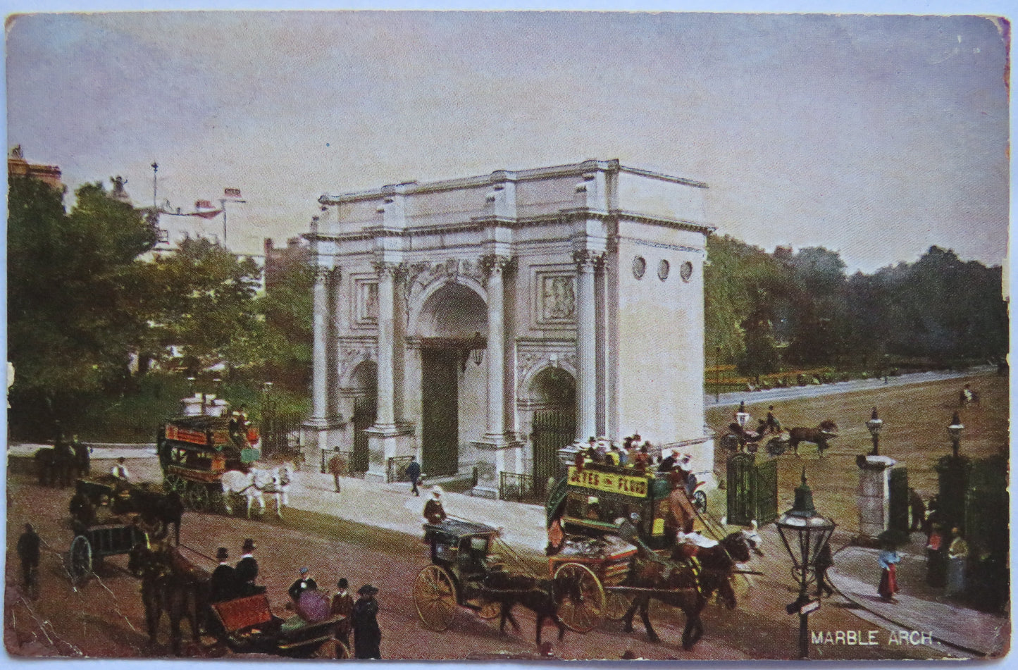 Vintage Postcard of Marble Arch, 1906