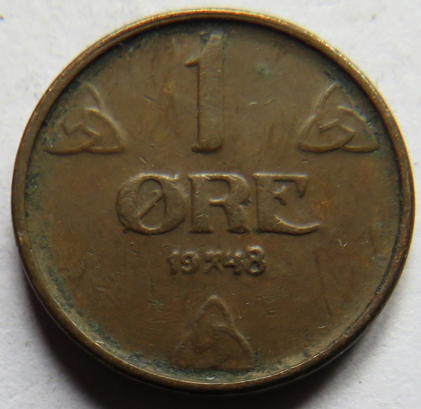 1948 Norway One Ore Coin