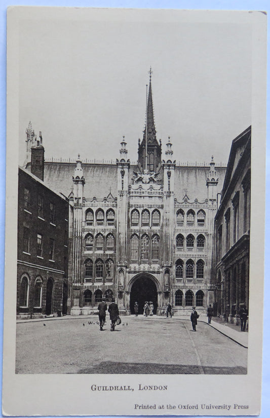 Vintage Postcard of The Guildhall, London