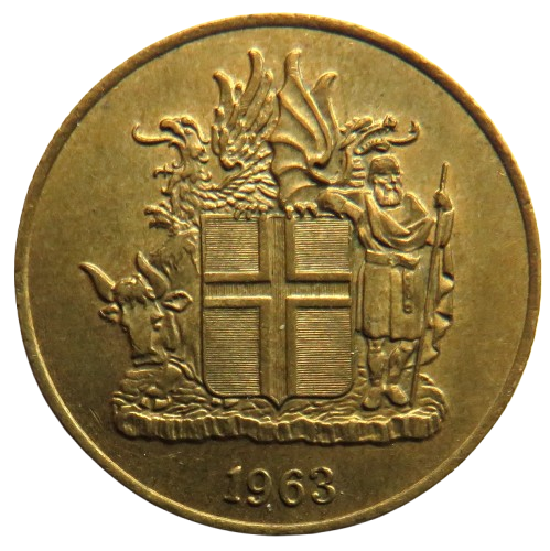 1963 Iceland One Krona Coin