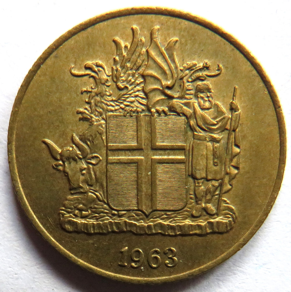 1963 Iceland One Krona Coin