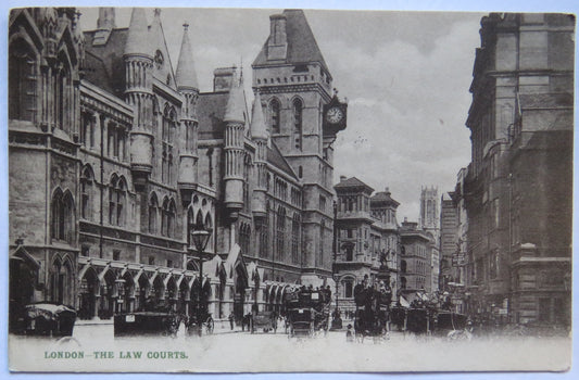 Vintage Postcard of London - The Law Courts