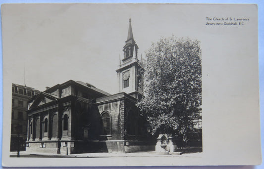 Vintage Postcard of The Church of St. Lawrence, Jewry-next-Guildhall E.C