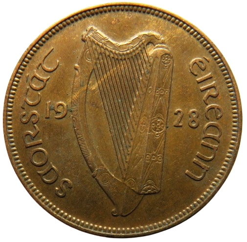 1928 Ireland Eire One Penny Coin