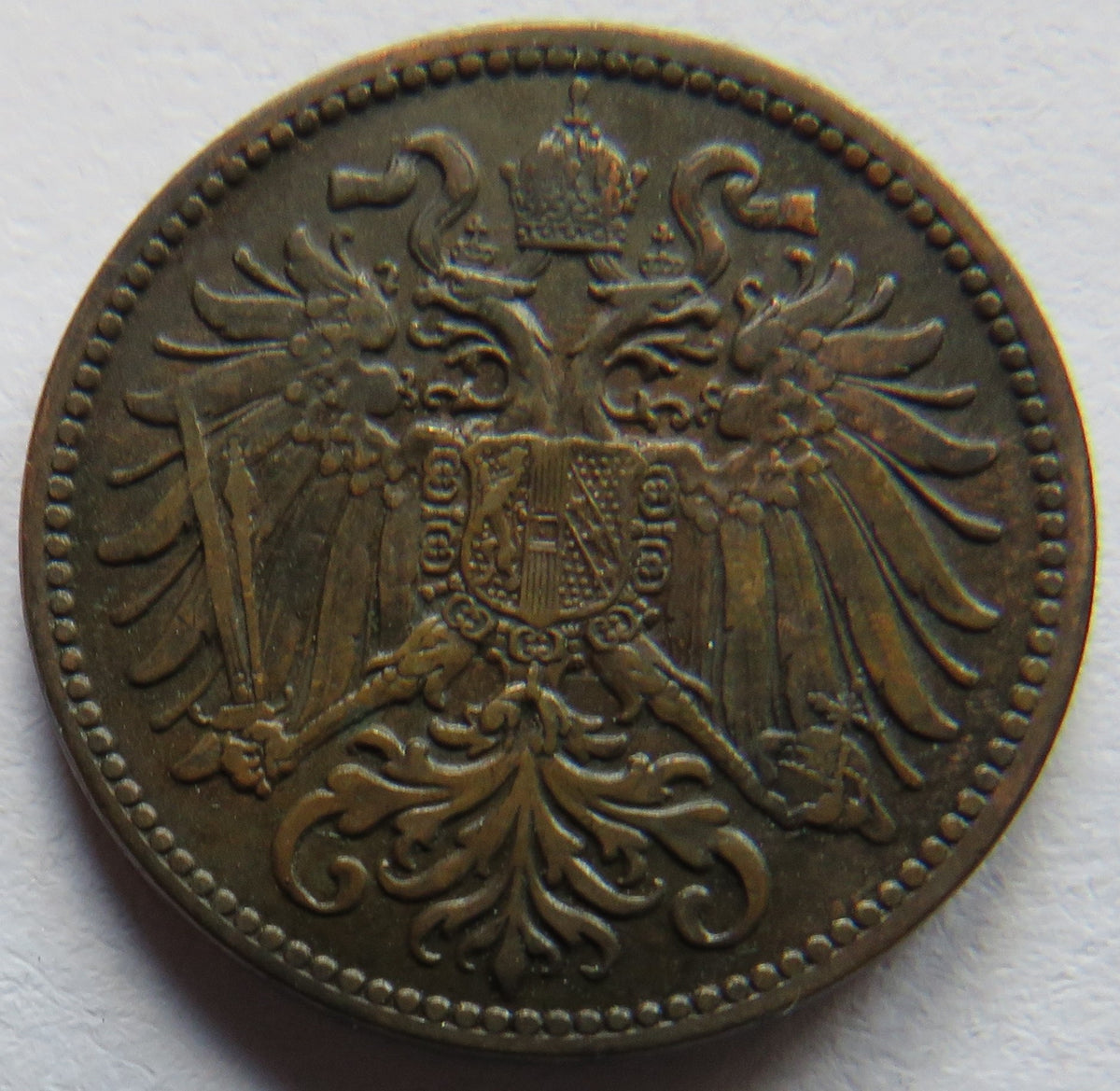 1907 Austria 2 Heller Coin