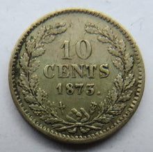 Load image into Gallery viewer, 1873 Netherlands Silver 10 Cents Coin
