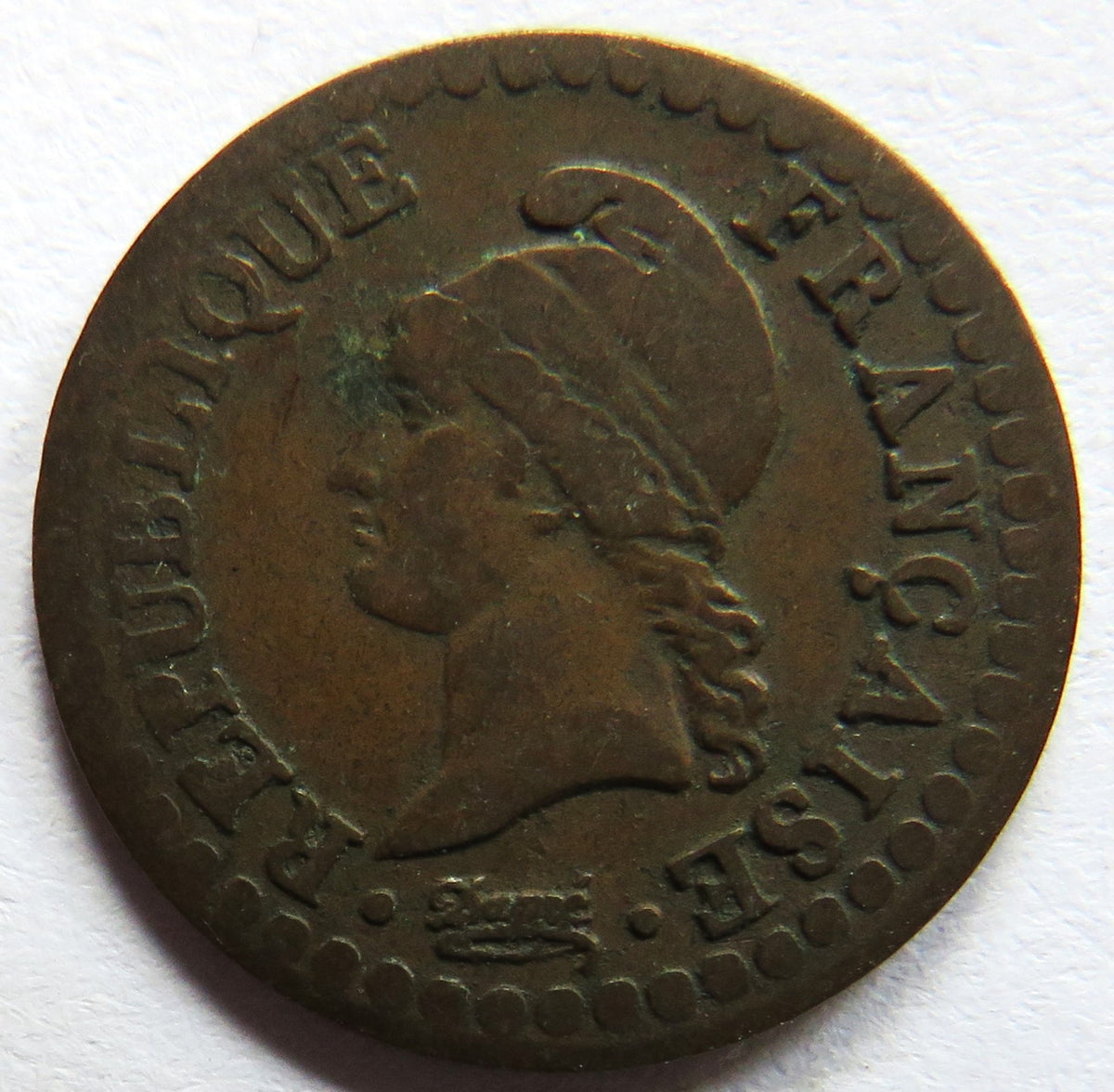 1797-A France Lan 6 One Centime Coin