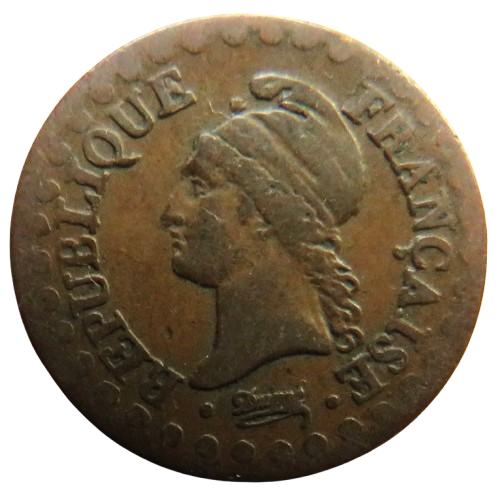 1797-A France Lan 6 One Centime Coin