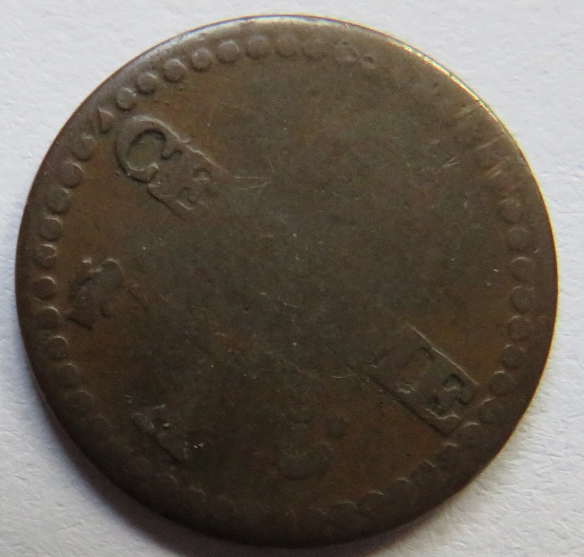 1797-A France Lan 6 One Centime Coin