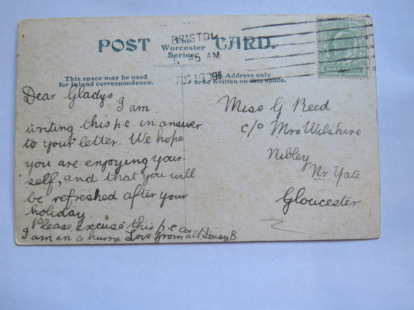 Vintage Postcard of "Troubled Billow's"