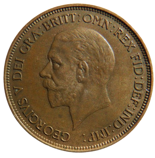 1936 King George V One Penny Coin - Great Britain