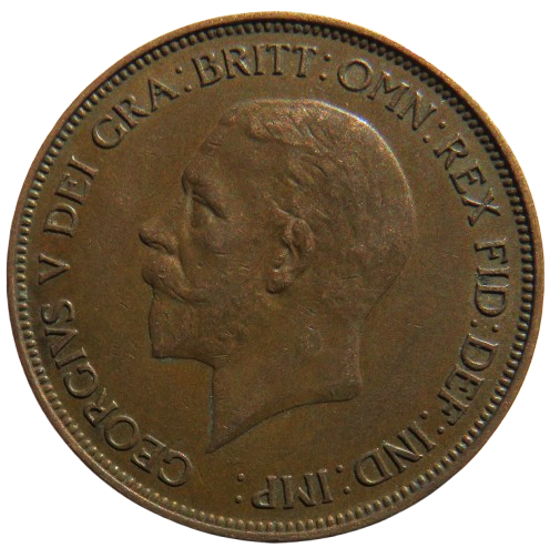 1936 King George V One Penny Coin - Great Britain