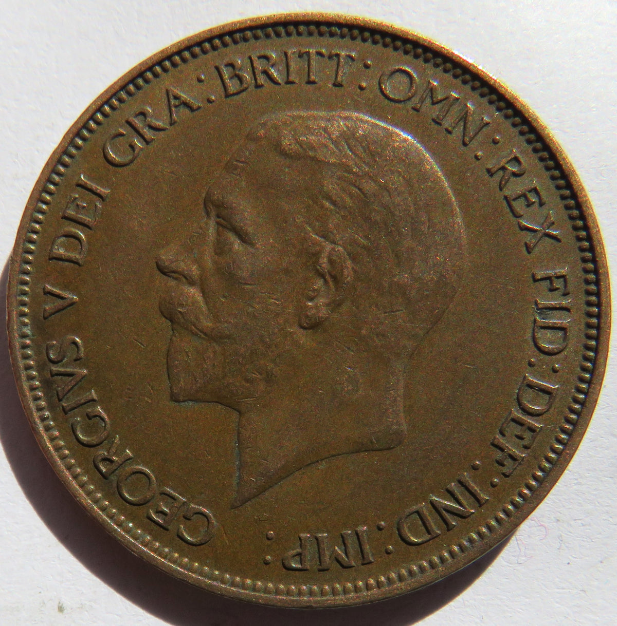 1936 King George V One Penny Coin - Great Britain