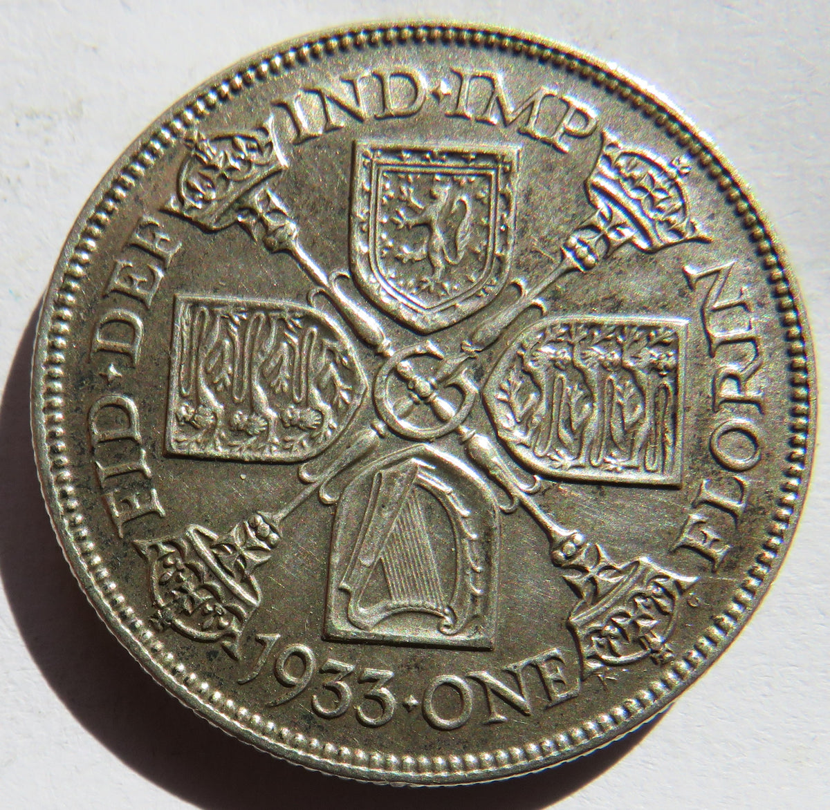 1933 King George V Silver Florin Coin In Better Grade - Great Britain
