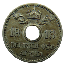 Load image into Gallery viewer, 1913-A German East Africa 5 Heller Coin
