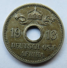 Load image into Gallery viewer, 1913-A German East Africa 5 Heller Coin
