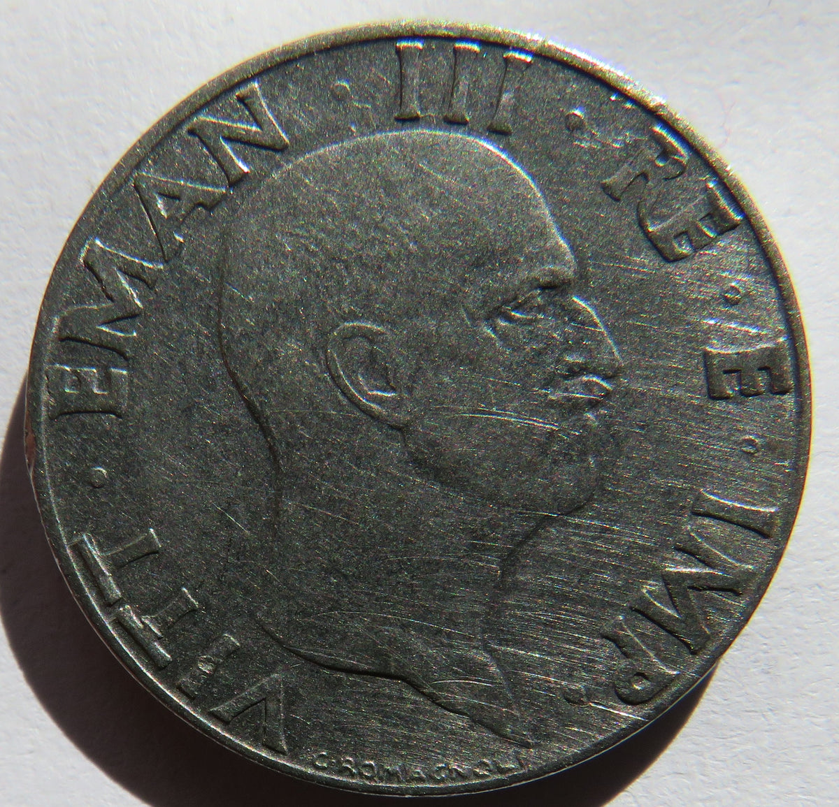 1941 Italy 50 Centesimi Coin