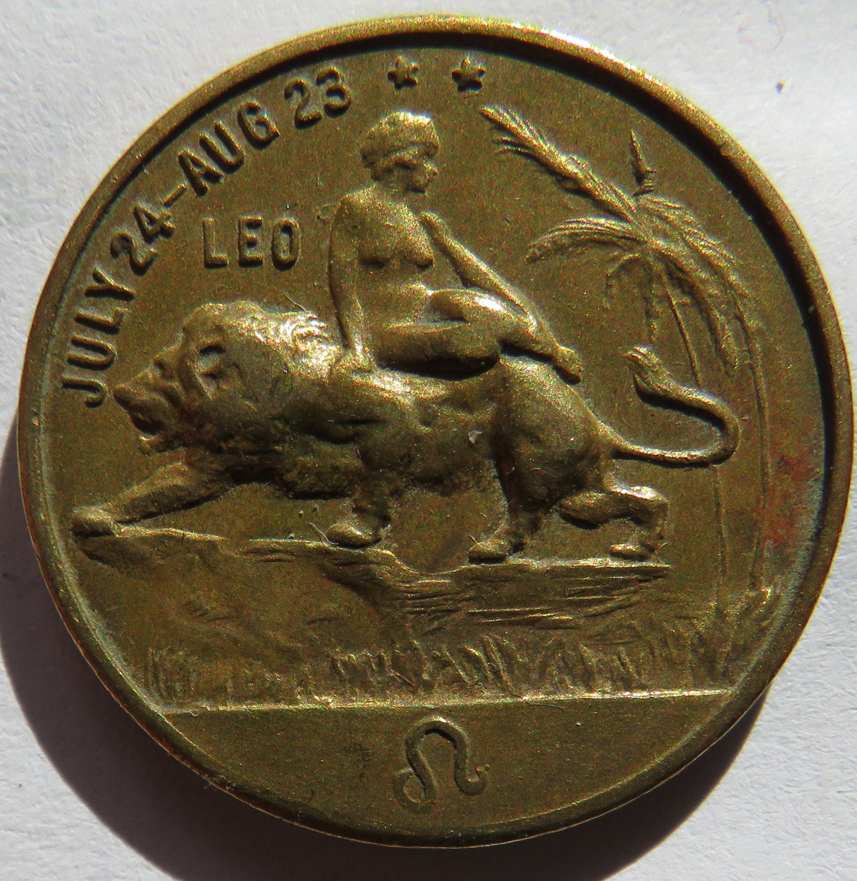 "Your Lucky Numbers 2-7" "Leo" Vintage Token