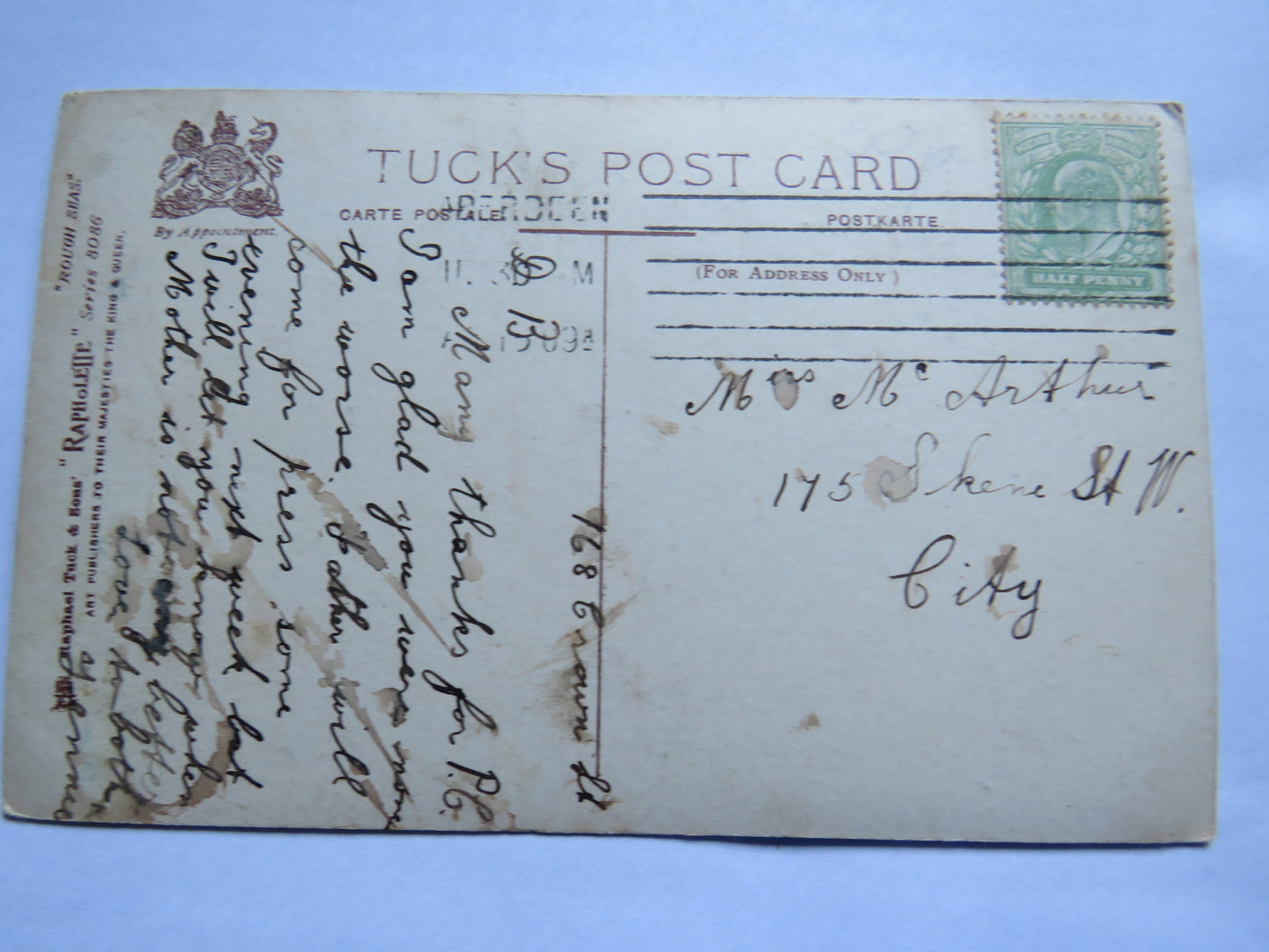 Vintage Postcard of Where Tumbling Billows Mark the Coast with Surging Foam (Burns)