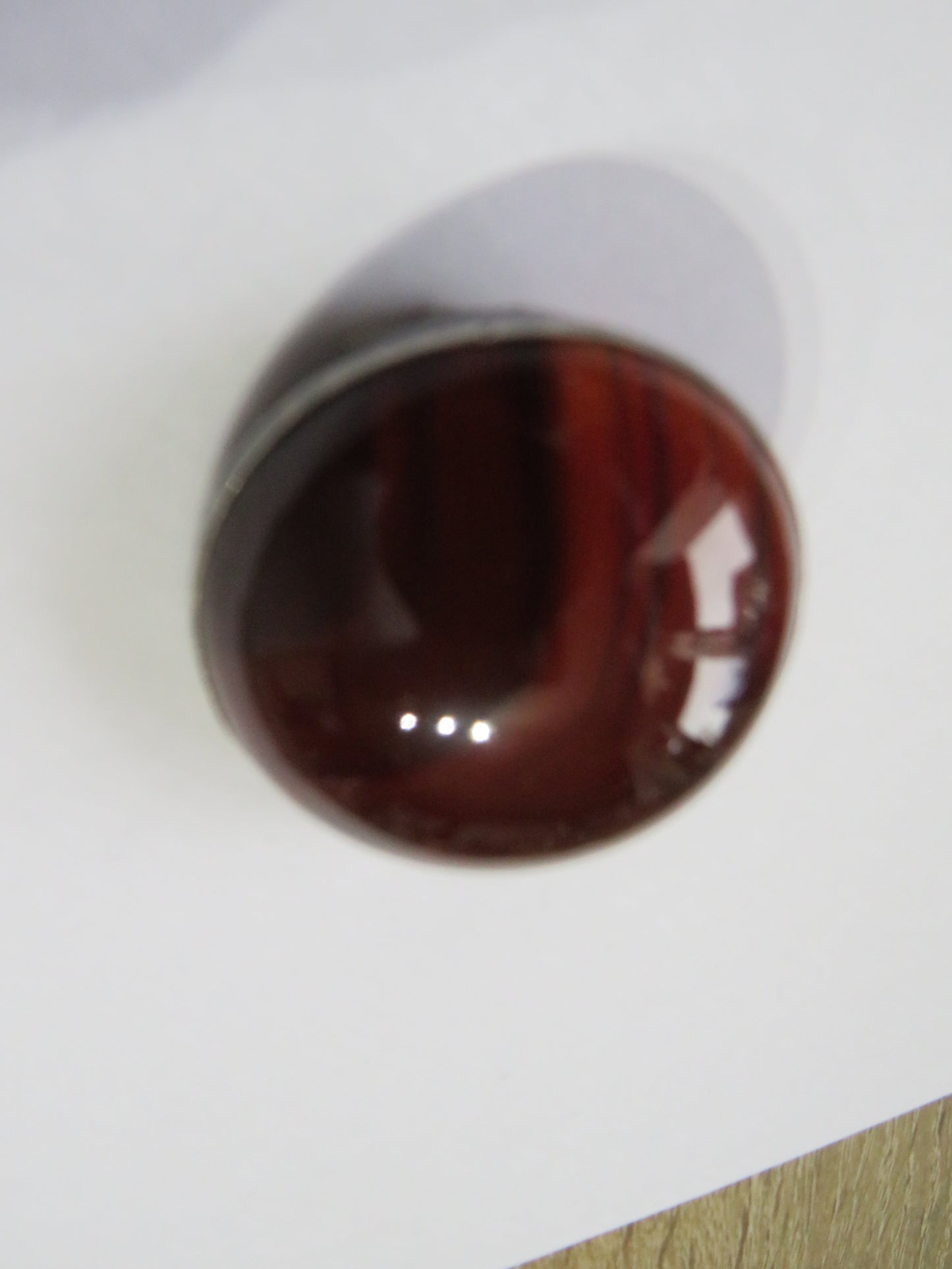 Antique White Metal & Banded Agate Scottish Brooch