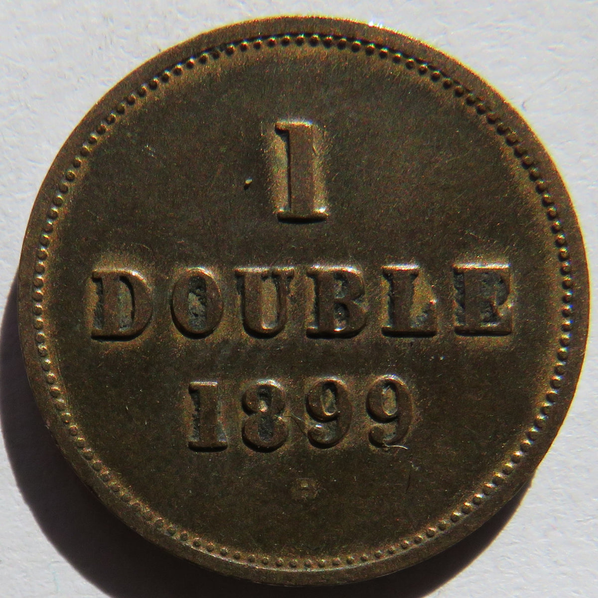 1899-H Guernsey 1 One Double Coin In Better Grade
