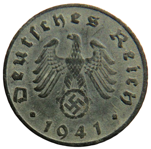 1941-E Germany 5 Reichspfennig Coin - WWII