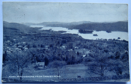 Vintage Postcard of Windermere from Orrest Head
