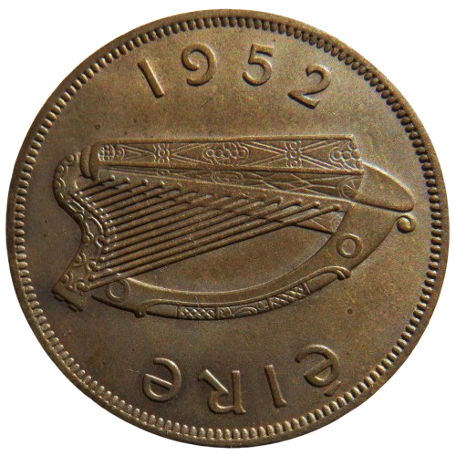 1952 Ireland Eire One Penny Coin In High Grade