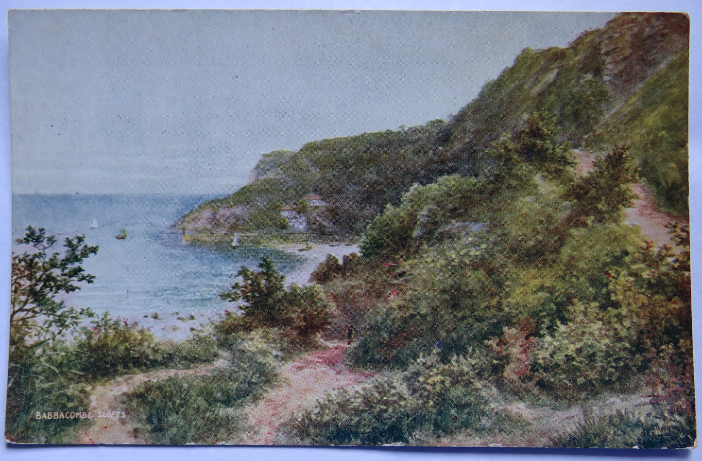 Vintage Postcard of Babbacombe Slopes, Devon