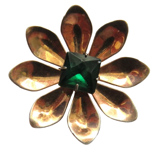 Ladies Rose Gold Plated Sterling Silver Floral Brooch By Jordan