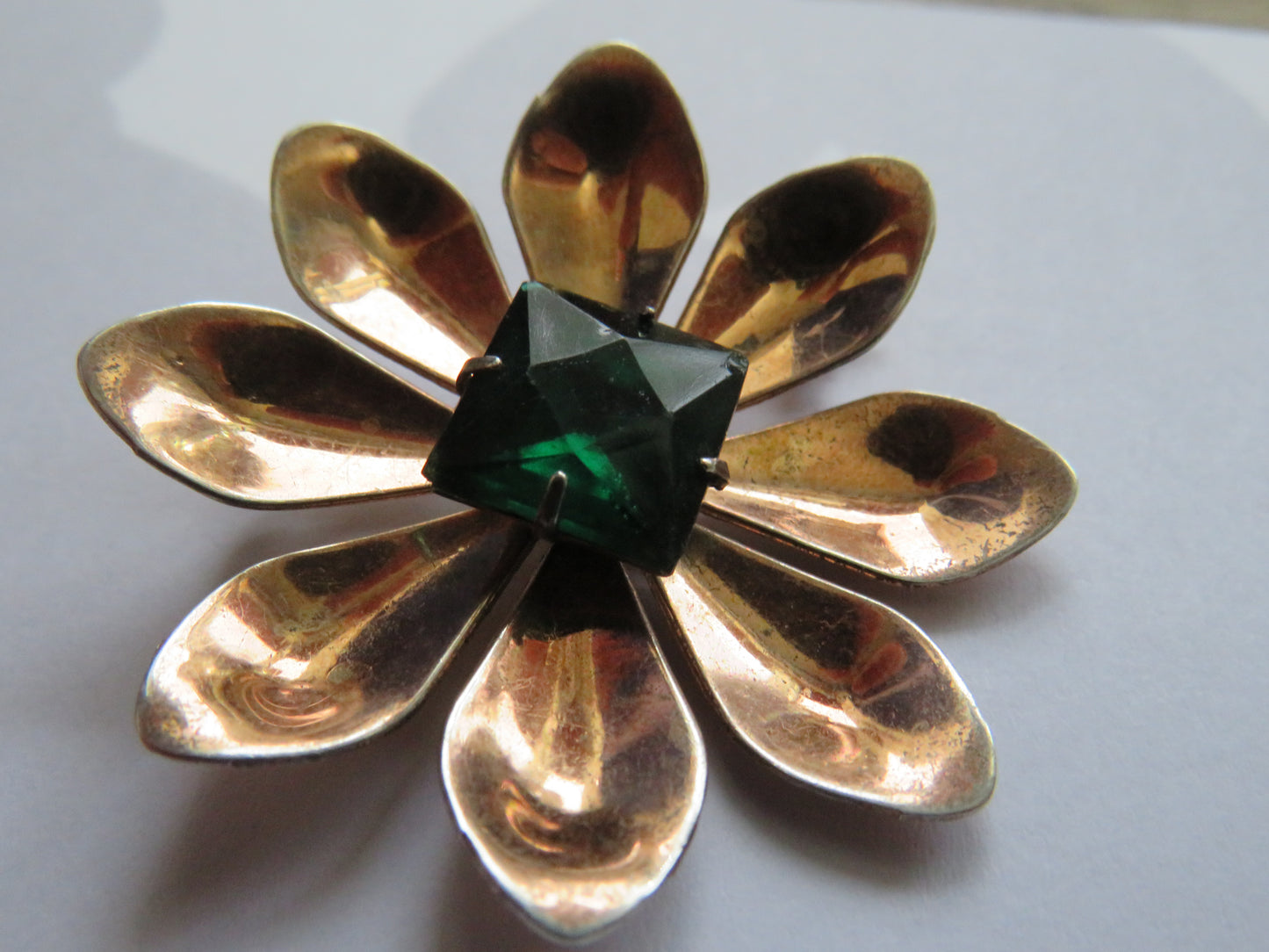 Ladies Rose Gold Plated Sterling Silver Floral Brooch By Jordan